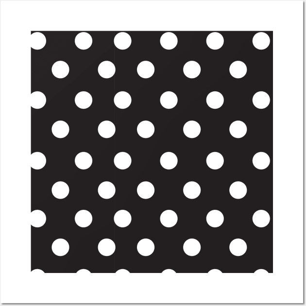 Black and White Large Polka Dot Wall Art by squeakyricardo